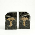 Green Marble Bookends - Medical